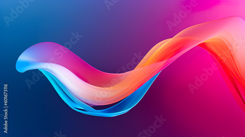 美しいカラーウェーブの抽象的な模様の背景　Generative AI