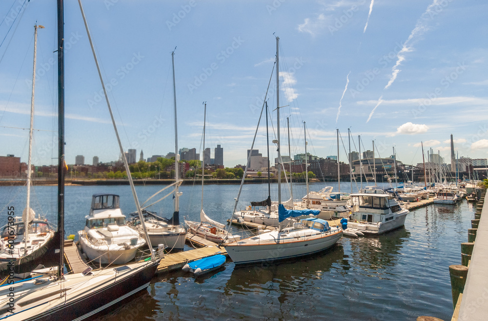 The Boston Harbor in Massachusetts