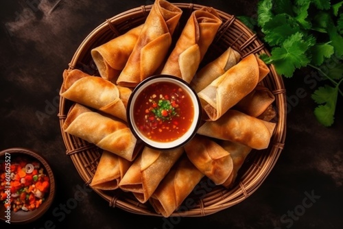 spring rolls,Snacks,AI generative