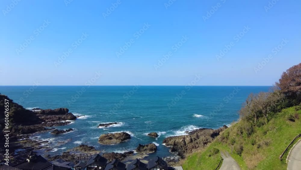 能登半島の先端部にある珠洲岬 能登半島の先端部にある珠洲岬