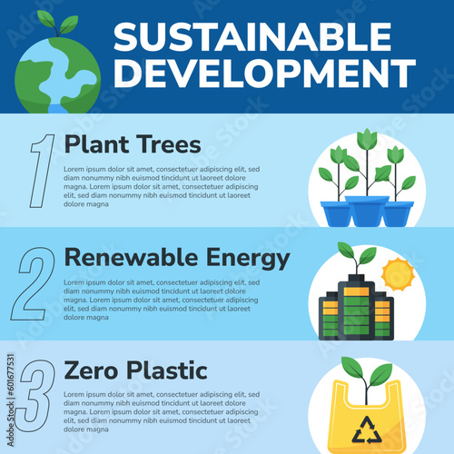 Renewable energy poster template. Sustainability flyer campaign. Environment infographics vector illustration.