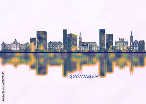 Groningen Netherlands. Cityscape Skyscraper Buildings Landscape City Background Modern Art Architecture Downtown Abstract Landmarks Travel Business Building View Corporate