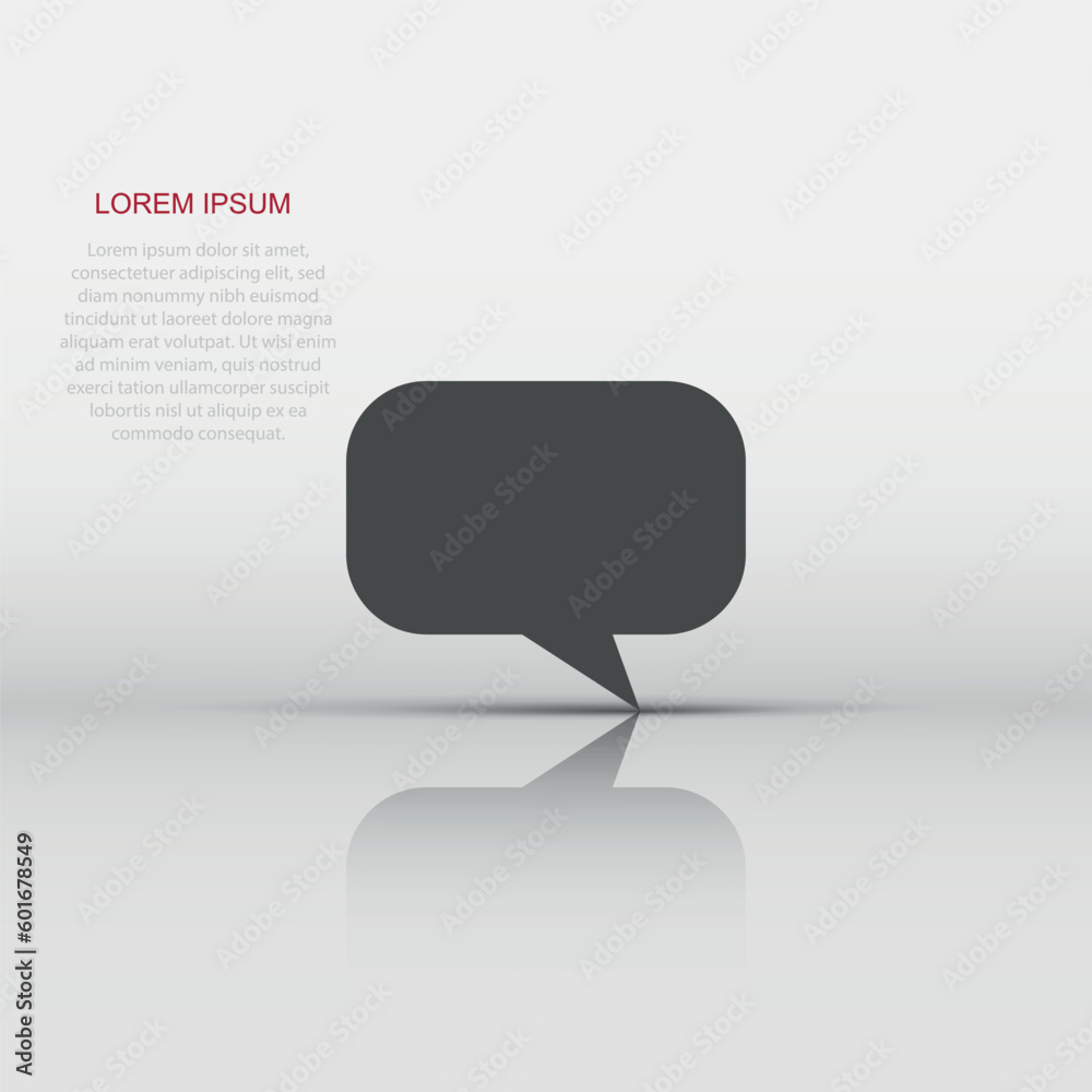 Blank empty speech bubble vector icon in flat style. Dialogue box on white isolated background. Speech message business concept. Blank empty speech bubble vector icon in flat style. Dialogue box on white isolated background. Speech message business concept.