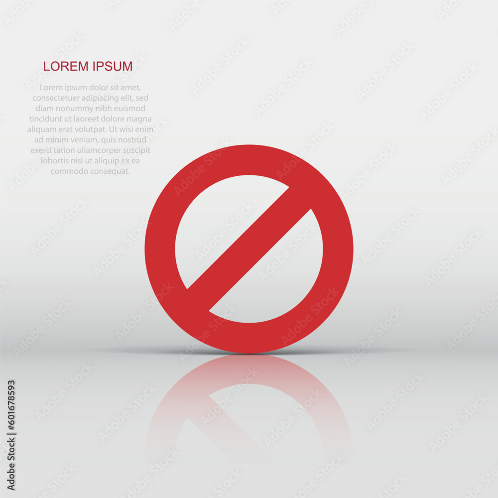 Stop sign vector icon in flat style. Danger symbol illustration on white isolated background. Stop alert business concept. Stop sign vector icon in flat style. Danger symbol illustration on white isolated background. Stop alert business concept.