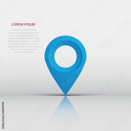 Free Download Pin map icon in flat style. Gps navigation vector illustration on white isolated background. Target destination business concept. - GFXLoad