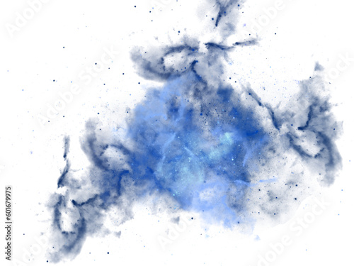 Watercolor Galaxy Stars Splashes Transparent Background Clipart