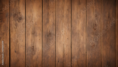 Dark brown wooden plank background, wallpaper. Old grunge dark textured wooden background,The surface of the old brown wood texture, top view brown pine wood paneling. Generative AI