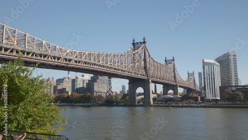 View of Queensboro Bridge from Manhattan 4k photo