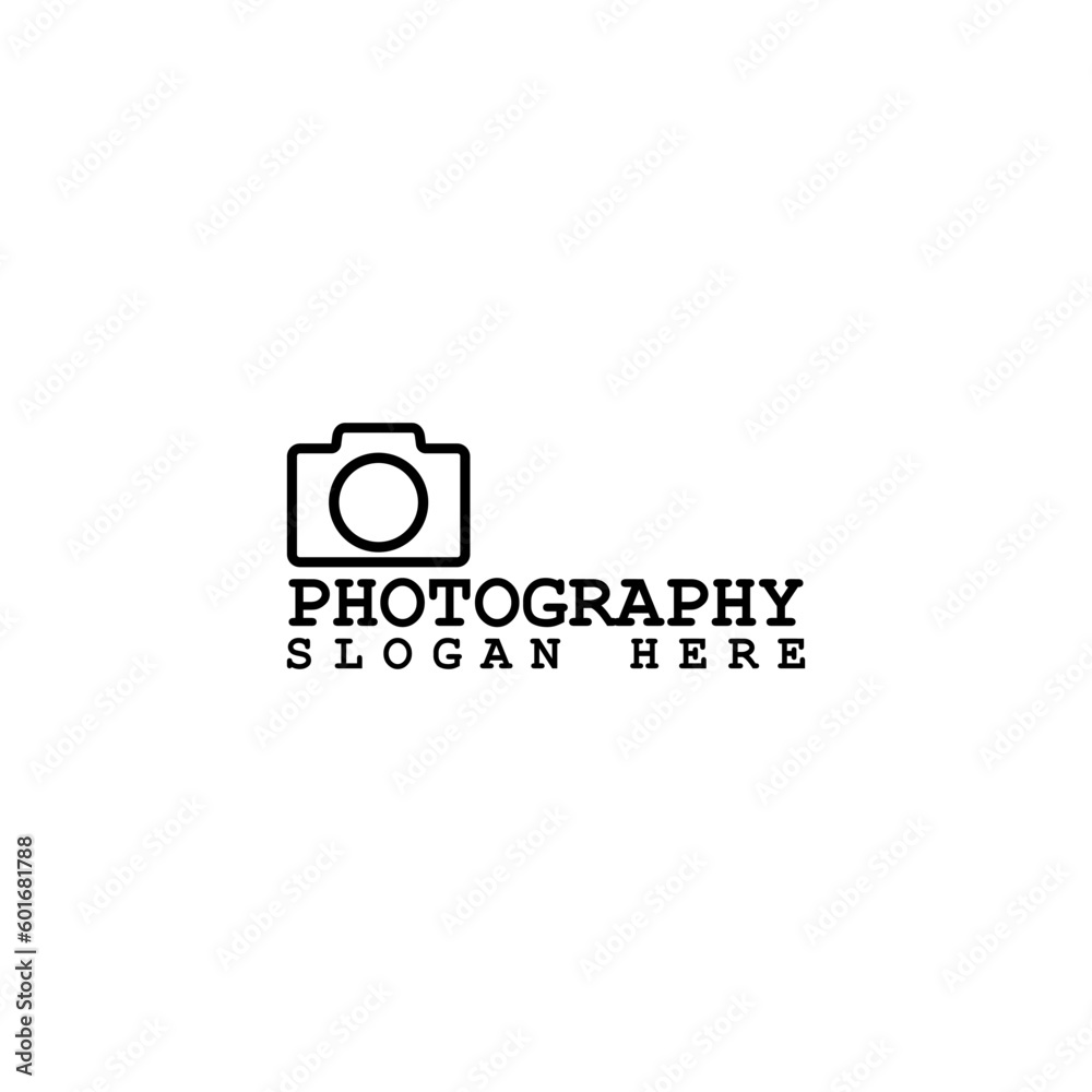 Photography concept logo design template isolated on white background