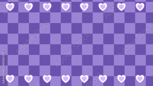 cute heart on checkerboard trendy background, checkers illustration decoration