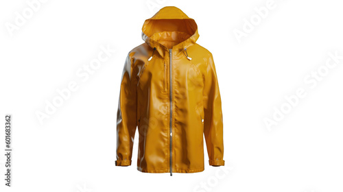 Rain jacket isolated on transparent background. Generative AI