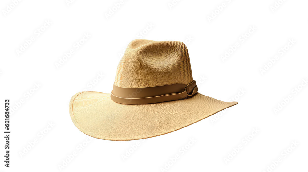 Sun hat isolated on transparent background. Generative AI Sun hat isolated on transparent background. Generative AI