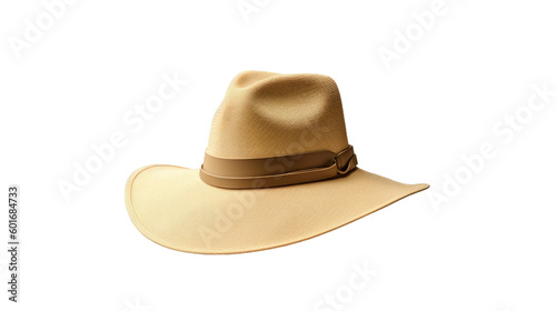 Sun hat isolated on transparent background. Generative AI