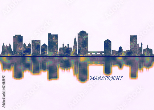 Maastricht Skyline. Cityscape Skyscraper Buildings Landscape City Background Modern Art Architecture Downtown Abstract Landmarks Travel Business Building View Corporate #601685997