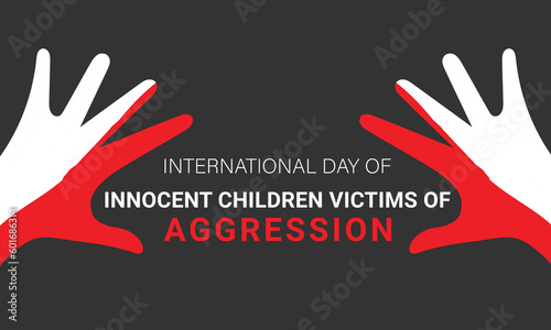 International Day of Innocent Children Victims of Aggression.  background, banner, card, poster, template. Vector illustration.