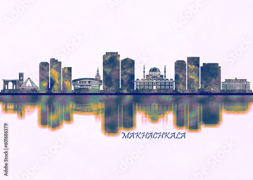Makhachkala Skyline. Cityscape Skyscraper Buildings Landscape City Background Modern Art Architecture Downtown Abstract Landmarks Travel Business Building View Corporate