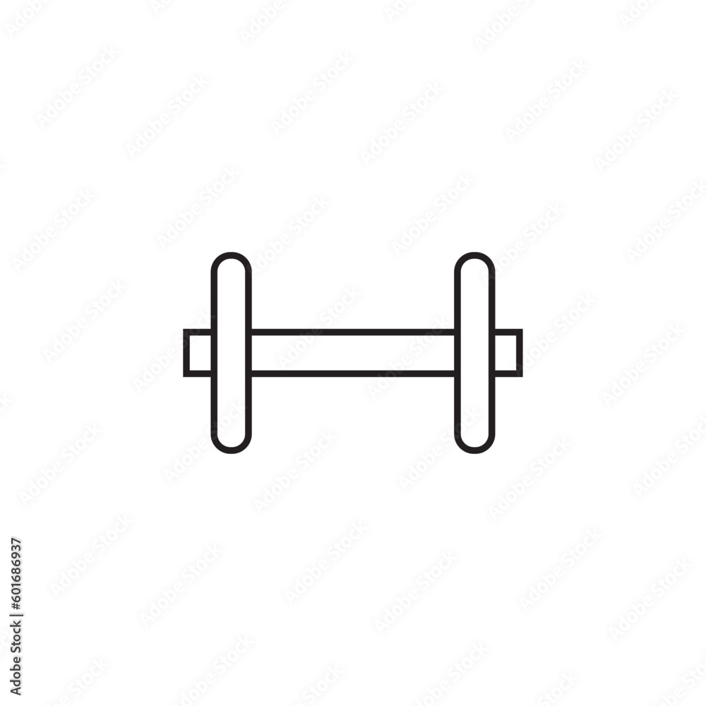 Dumbbell line set icon, sports logo vector Dumbbell line set icon, sports logo vector