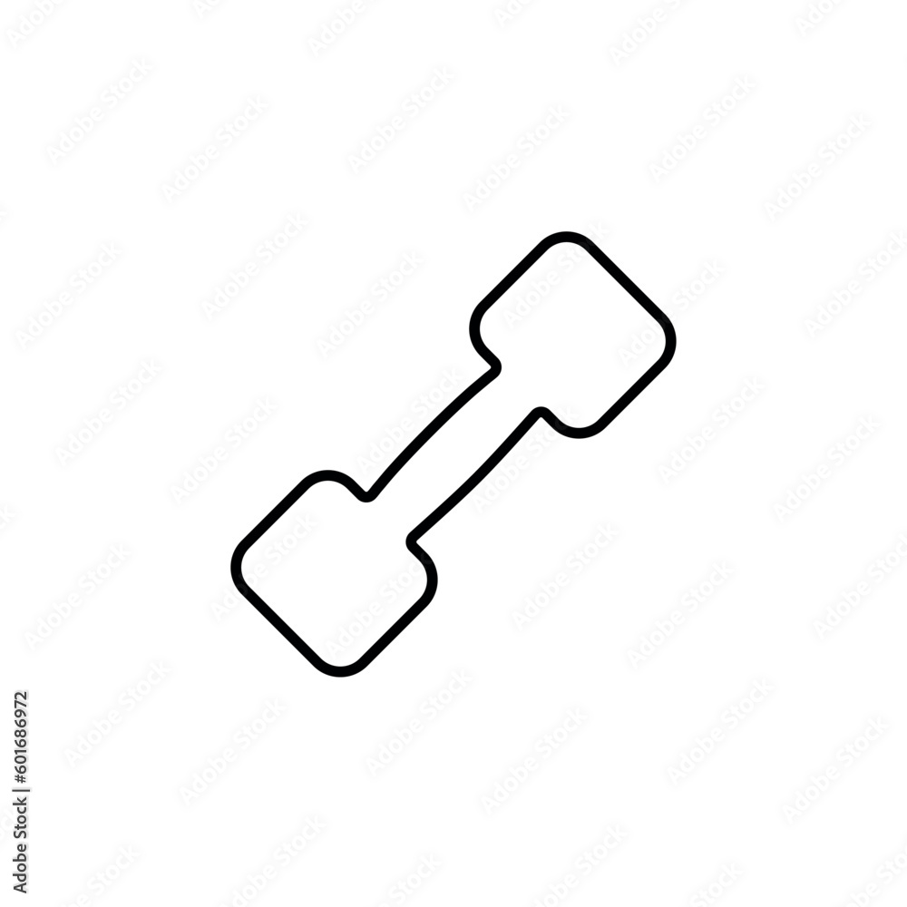 Dumbbell line set icon, sports logo vector Dumbbell line set icon, sports logo vector