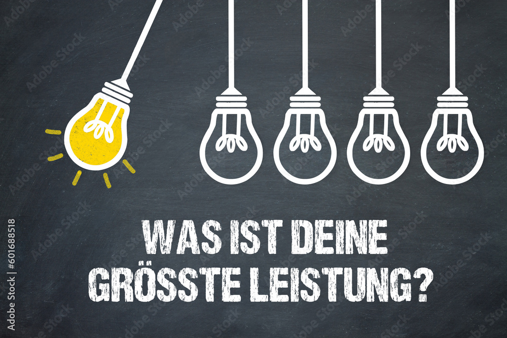 Fototapeta premium Was ist deine grösste Leistung? 