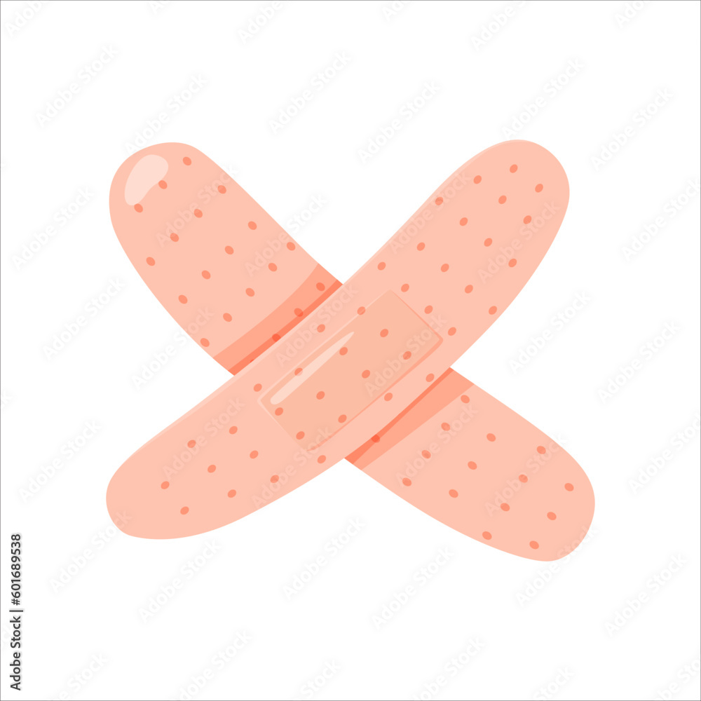 Medical plaster. Illustration of wound protection tool. Medical plaster. Illustration of wound protection tool.