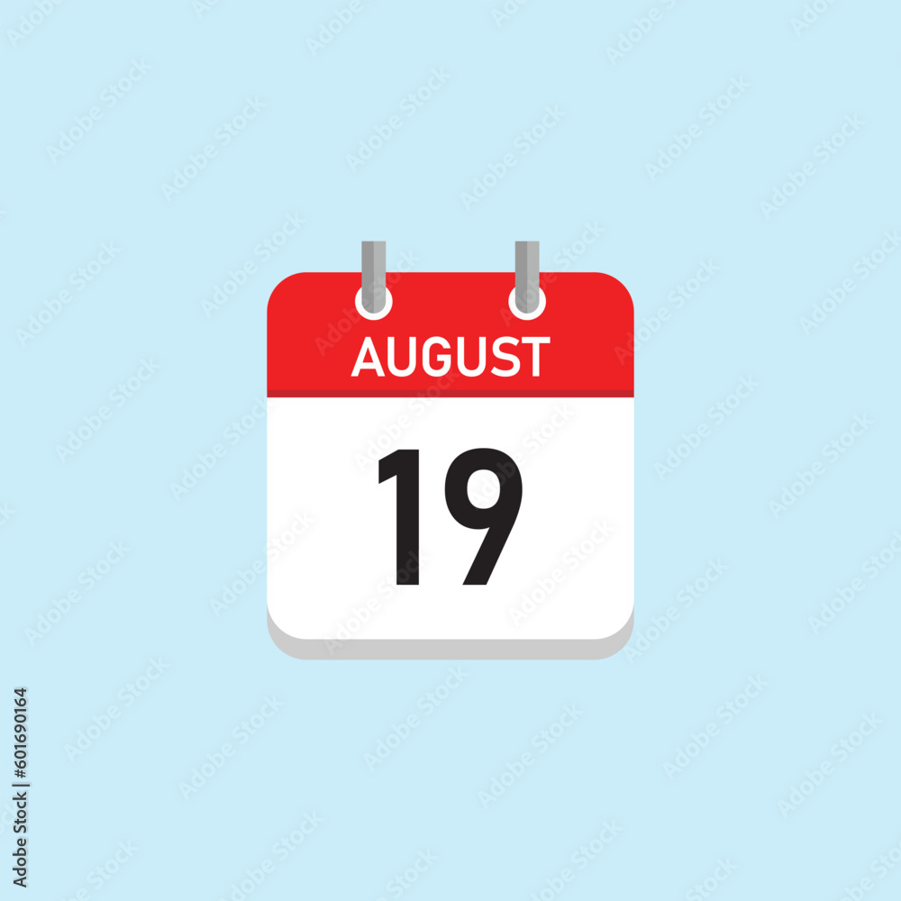 august 19 Concept Design. Vector Illustration.