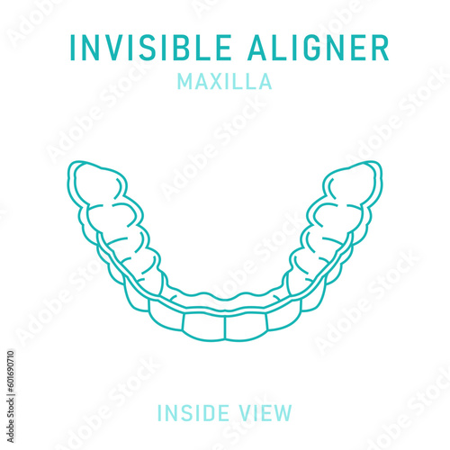 Orthodontic silicone trainer. Invisible braces aligner, retainer.