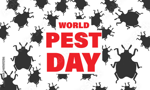 World pest day. background, banner, card, poster, template. Vector illustration.