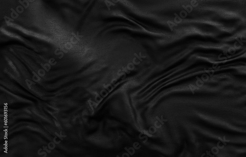 Black fabric texture background, 3d Rendering