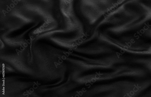 Black fabric texture background, 3d Rendering