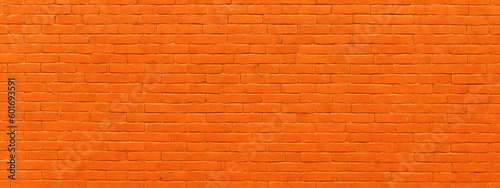 Yellow-orange brick background texture seamless pattern. Seamless brick masonry. Yellow-orange brick wall seamless illustration background. Generative AI