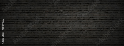 Black brick background texture seamless pattern.
Seamless brick masonry. Black brick wall seamless illustration background. Generative AI