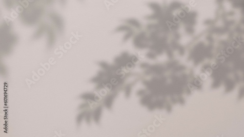 Shadow of leaves on a pink wall