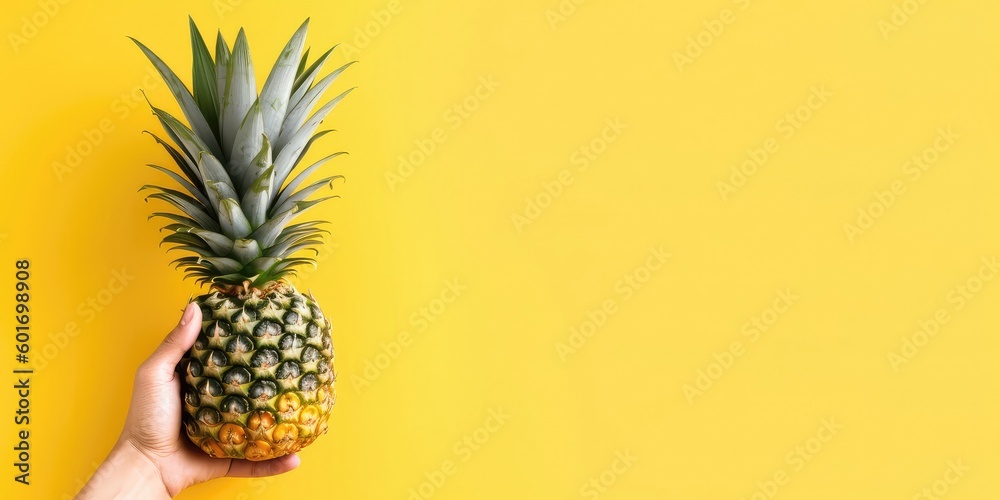 pineapple with sunglasses with Generative AI