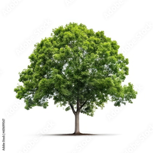Big tree isolate on white background. Generative AI