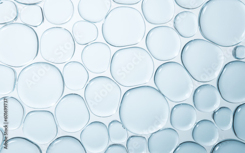Transparent glass bubbles background, 3d rendering.