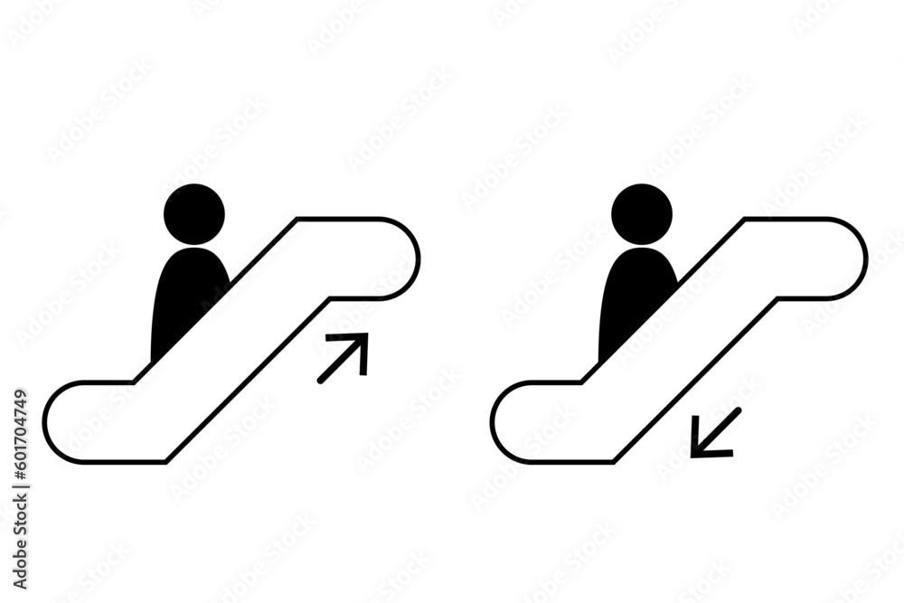 Illustration of an escalator on a black background.
An icon representing an escalator. Illustration of an escalator on a black background.
An icon representing an escalator.
