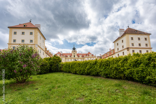 Chateau Valtice, Lednice-Valtice Cultural Landscape, World Heritage Site by UNESCO. Valtice is one of the most impressive baroque residences of Central Europe.
