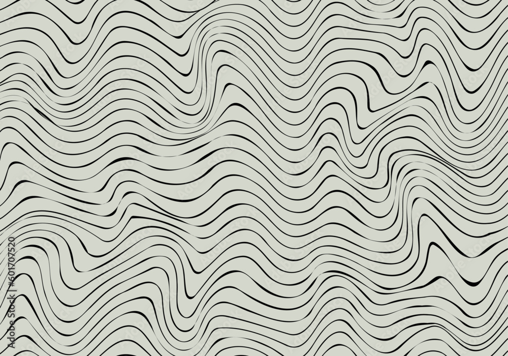 Abstract wavy 3d mesh on a white background. Geometric dynamic wave. 3D technology wireframe. Vector illustration.