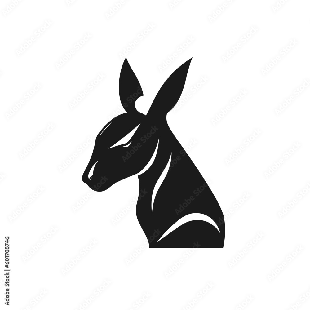 Fototapeta premium Kangaroo logo vector art.