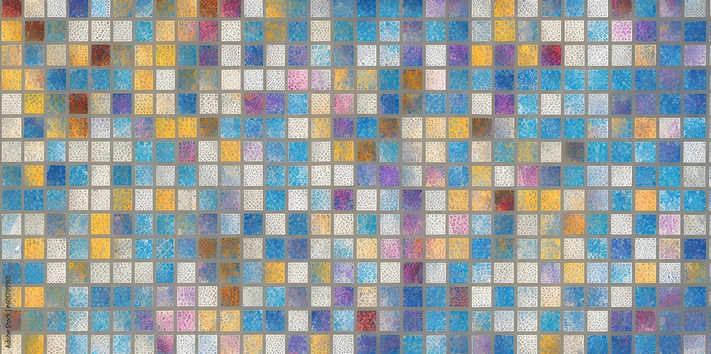 Fototapeta premium Colorfull square mosaic tiles for texture background.