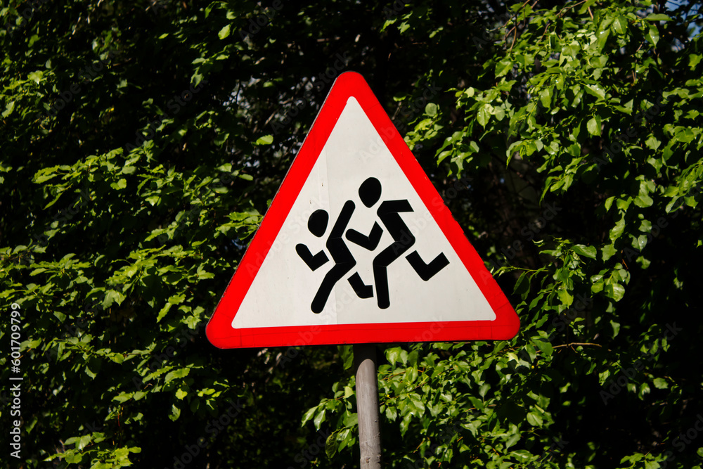 Road signs Caution, children