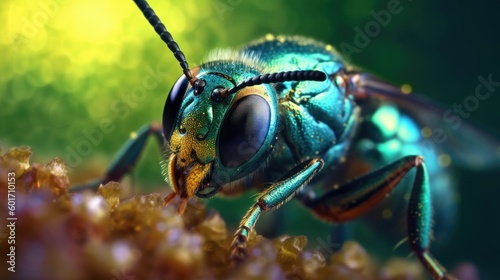 Cuckoo wasp in the wild. Generative AI © piai