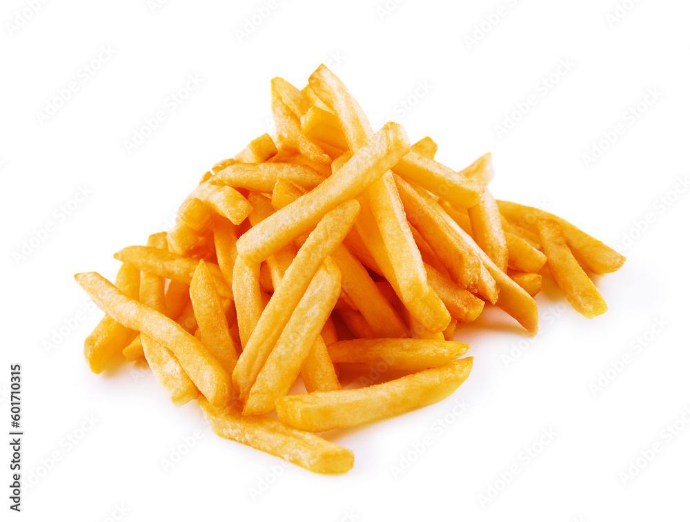 French fries isolated on white background French fries isolated on white background
