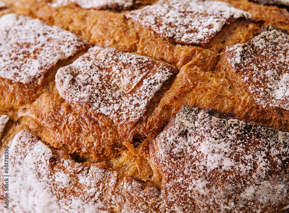 Fototapeta premium Bread rye, whole grain macro background