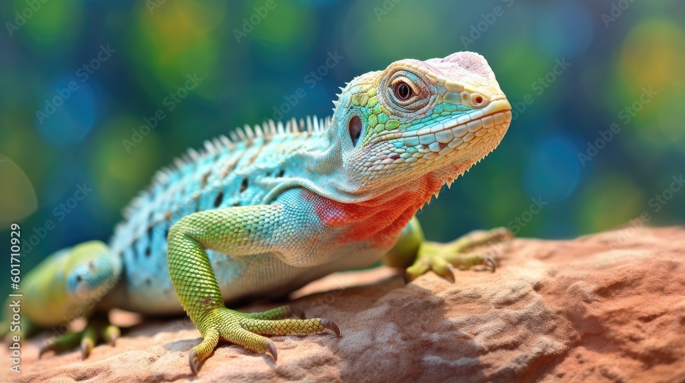 Common collared lizard in the wild. Generative AI Common collared lizard in the wild. Generative AI