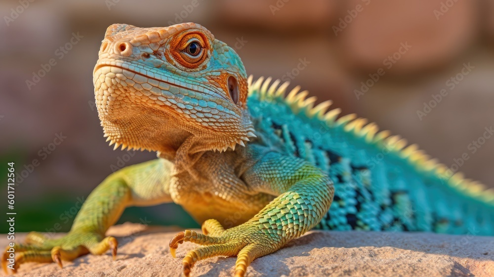 Obraz premium Common collared lizard in the wild. Generative AI