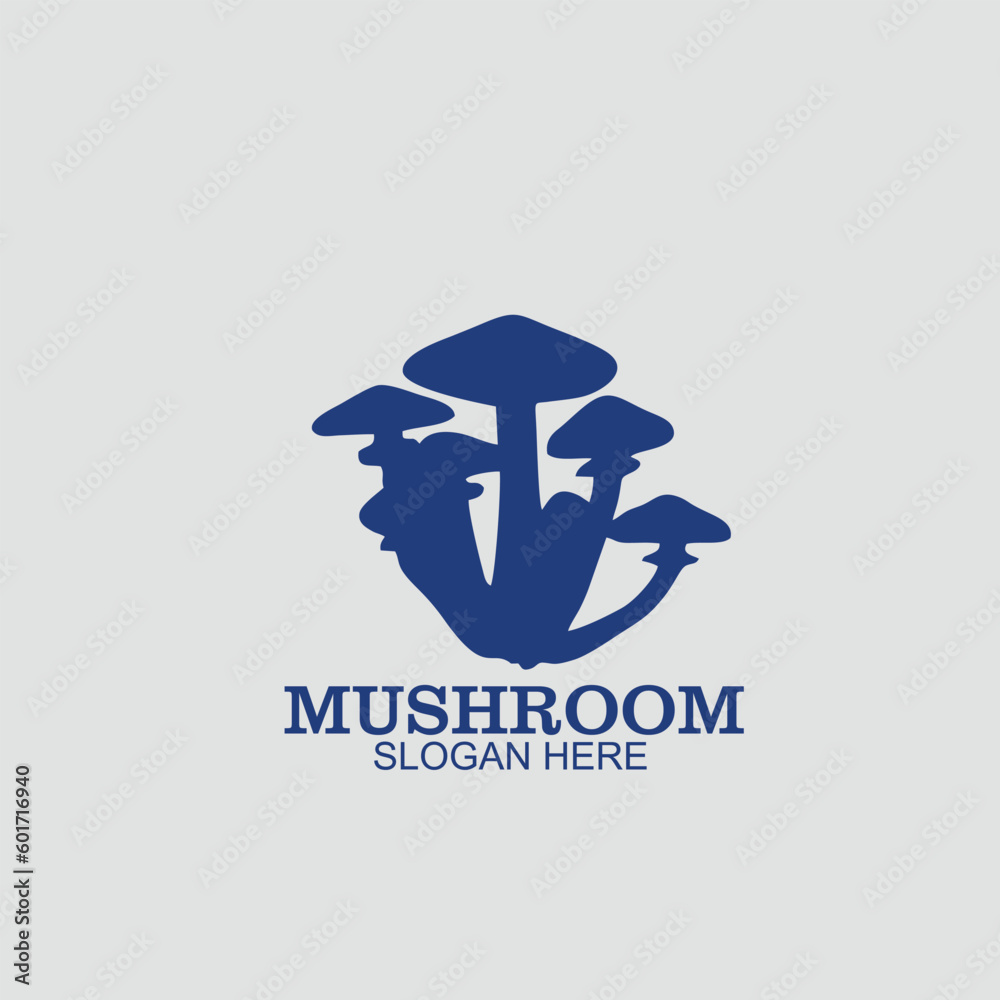 Free vector silhouette design logo icon illustration mushroom