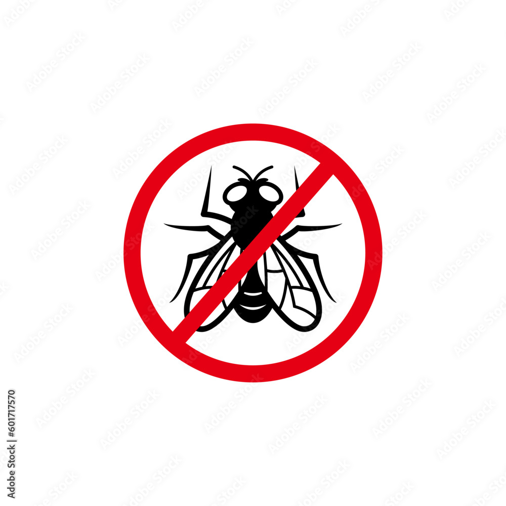 anti fly sign illustration vector, insect prohibition symbol anti fly sign illustration vector, insect prohibition symbol