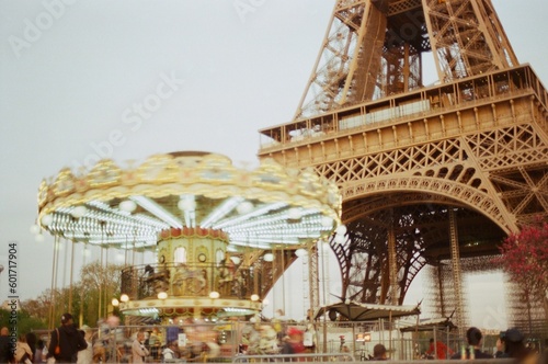 merry go round at the Eiffel Tower © Matt