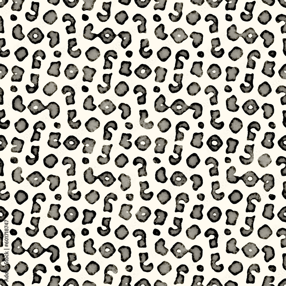 Ink Drawn Elements Textured Distressed Pattern